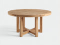 Gartentisch aus Holz 120 x 120 x 75 cm - Natur - Rundes Lamellendesign
