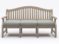 Gartenbank aus Holz 180 x 68 x 98 cm - Grau-Creme - Für 3 Personen