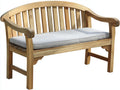 Gartenbank aus Holz 125 x 62 x 90 cm - Natur-Grau - Für 2 Personen