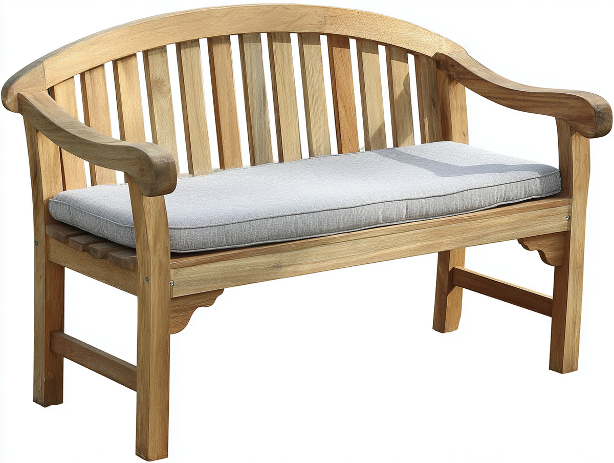 Gartenbank aus Holz 125 x 62 x 90 cm - Natur-Grau - Für 2 Personen