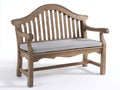 Gartenbank aus Holz 130 x 62 x 92 cm - Naturfarben-Hellgrau - Klassisches Design mit Sitzpolster